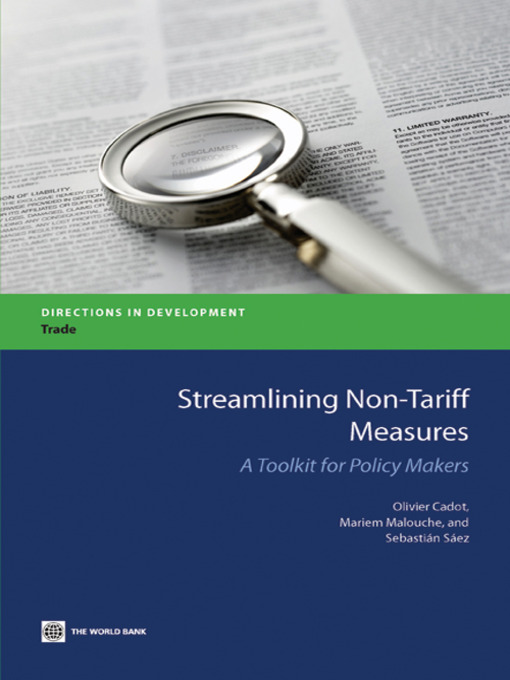 Title details for Streamlining Non-Tariff Measures by Olivier Cadot - Available